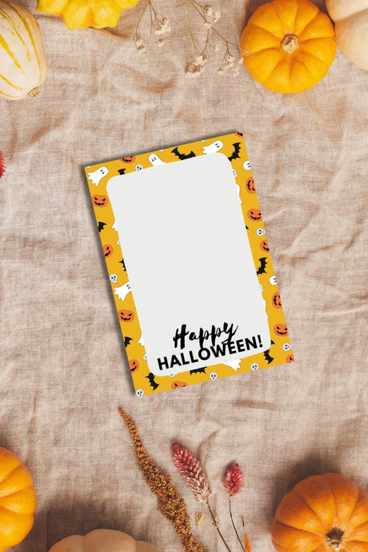 Orange Halloween Friends Cookie Card