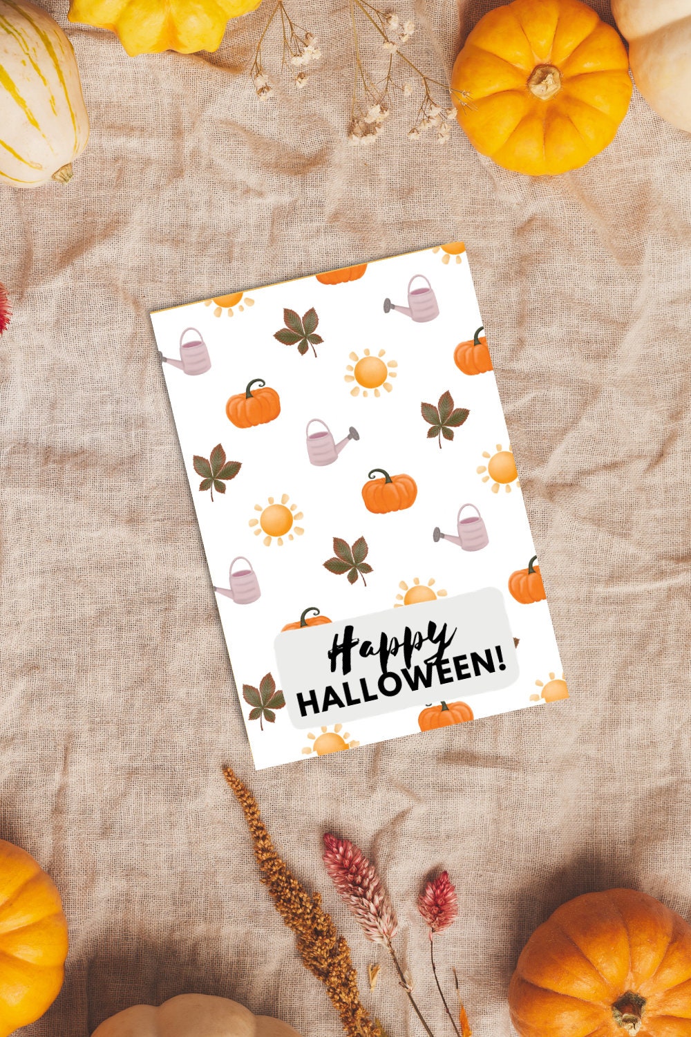 Garden Halloween Cookie Card