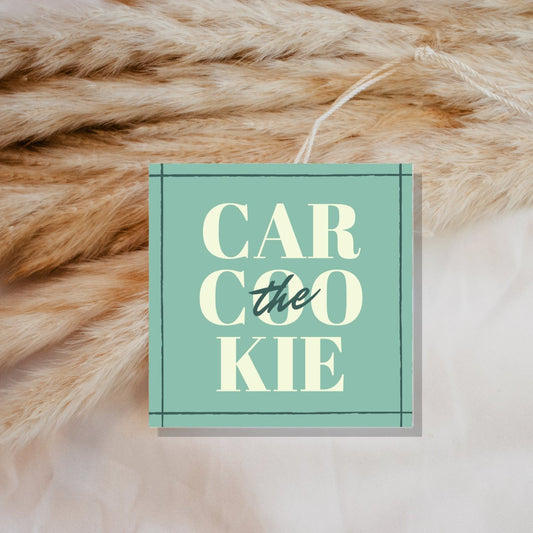 Green Car Cookie Tag