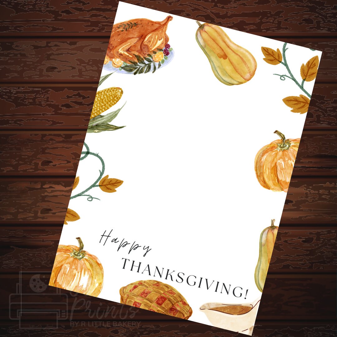 Thanksgiving Cookie Card