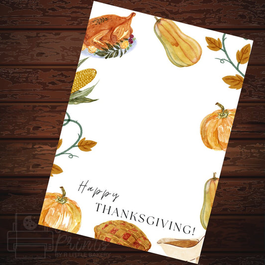 Thanksgiving Cookie Card
