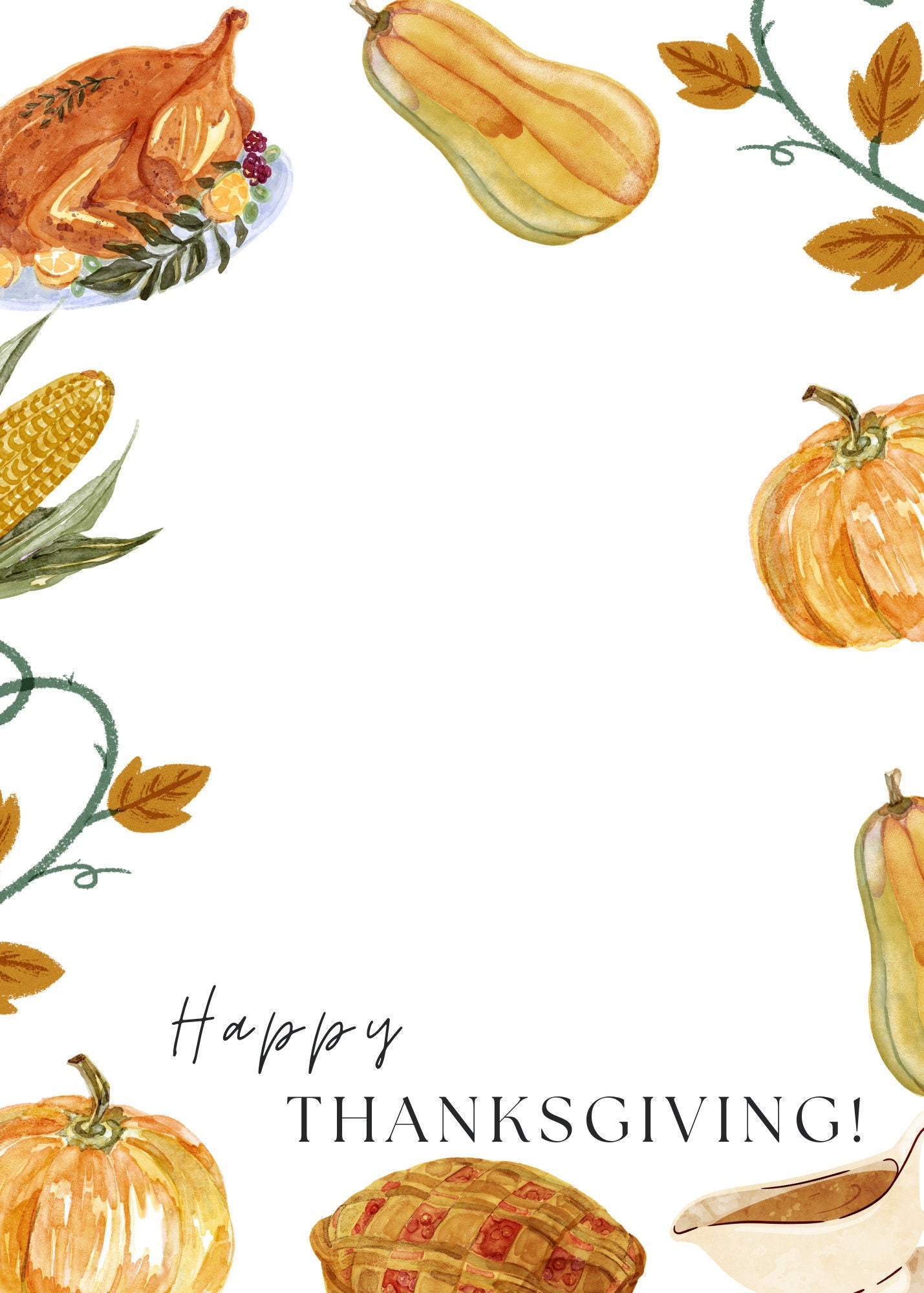 Thanksgiving Cookie Card