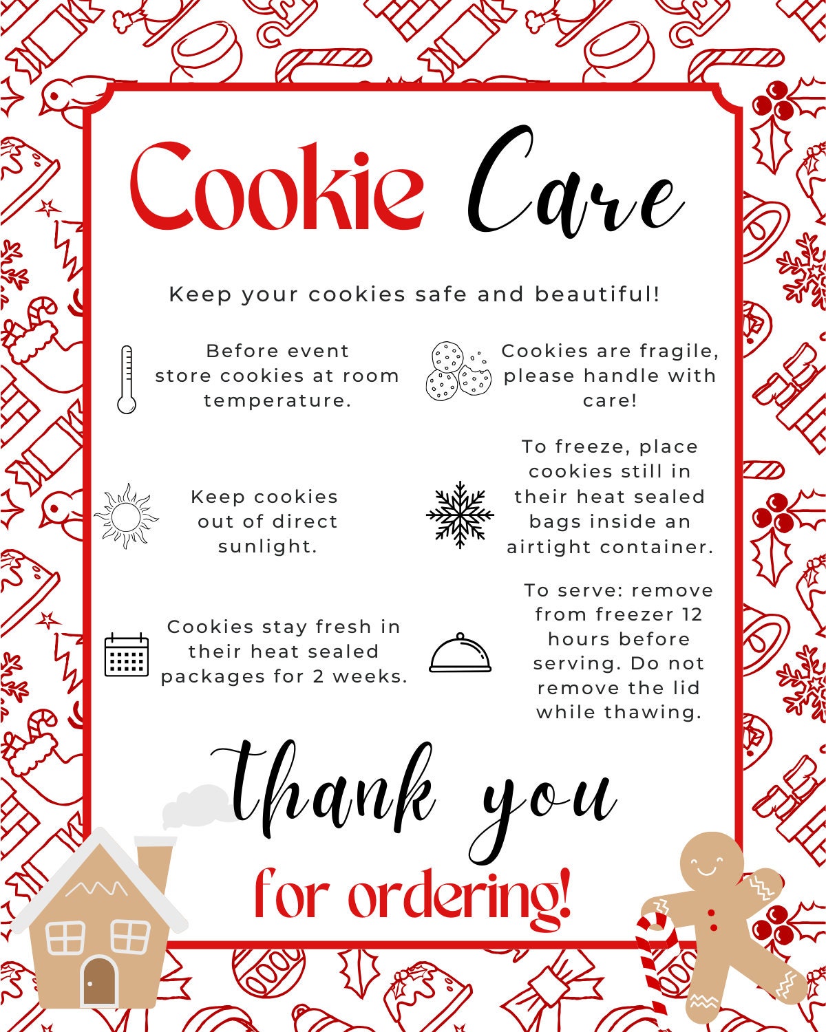 Christmas Festive Friends Cookie Care Card