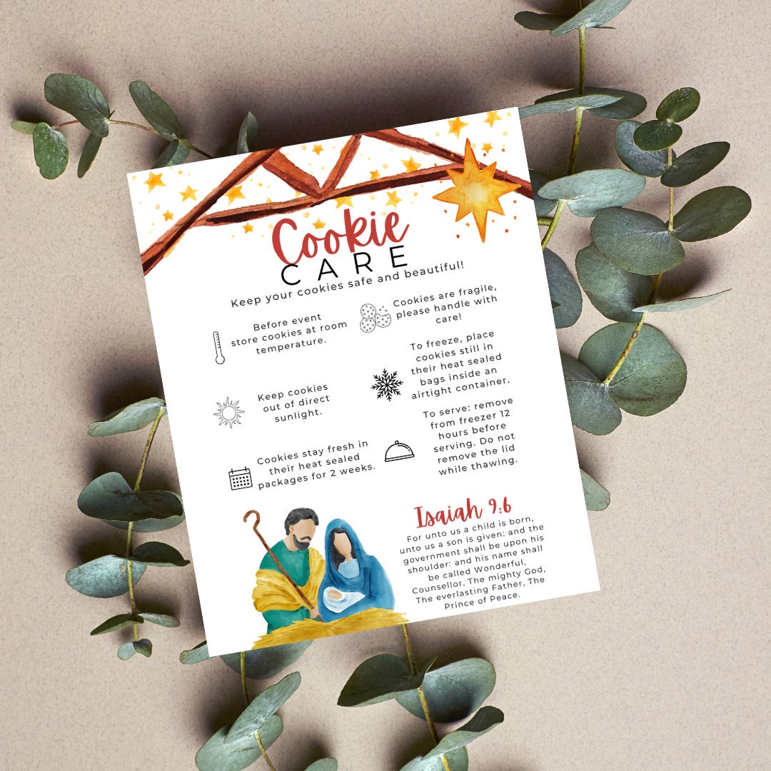 Christmas Nativity Cookie Care Card