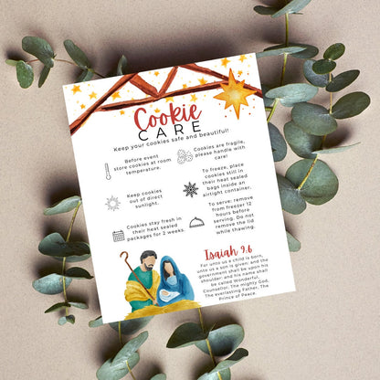 Christmas Nativity Cookie Care Card