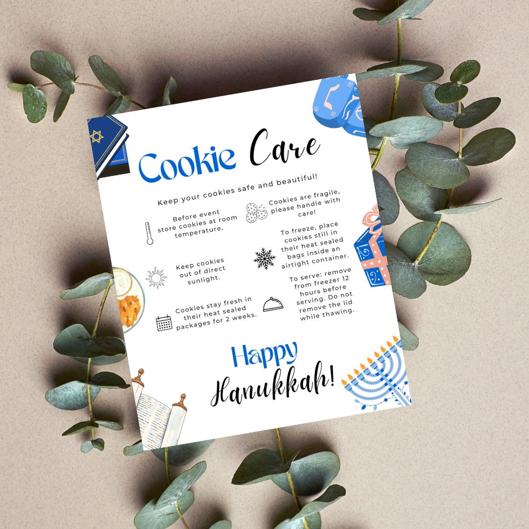 Hanukkah Cookie Care Card