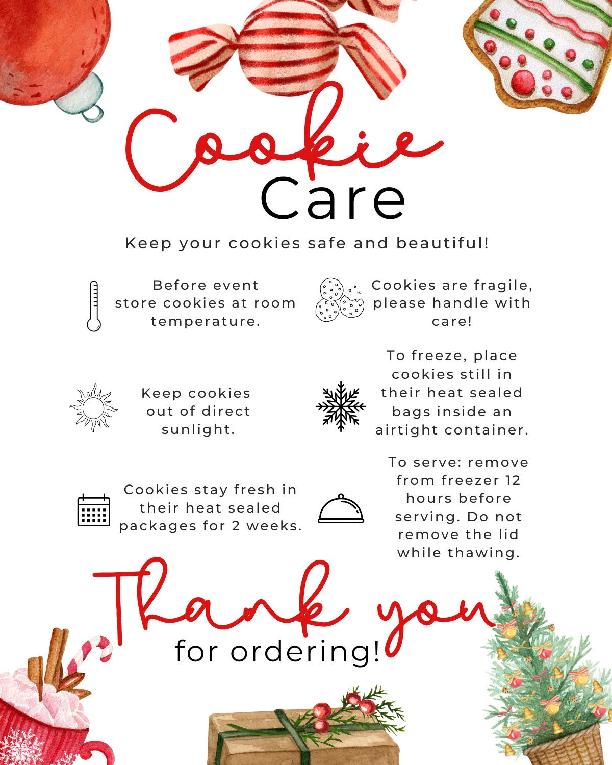 Christmas Sweet Treats Cookie Care Card
