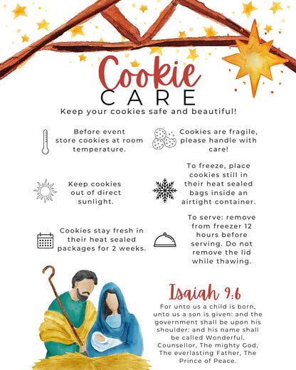 Christmas Nativity Cookie Care Card