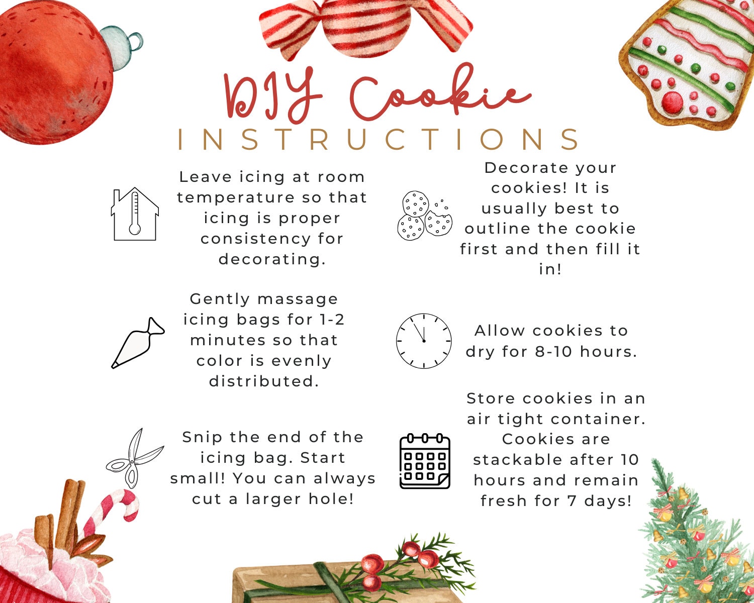Christmas/Holiday Sweet Treats DIY Cookie Instructions
