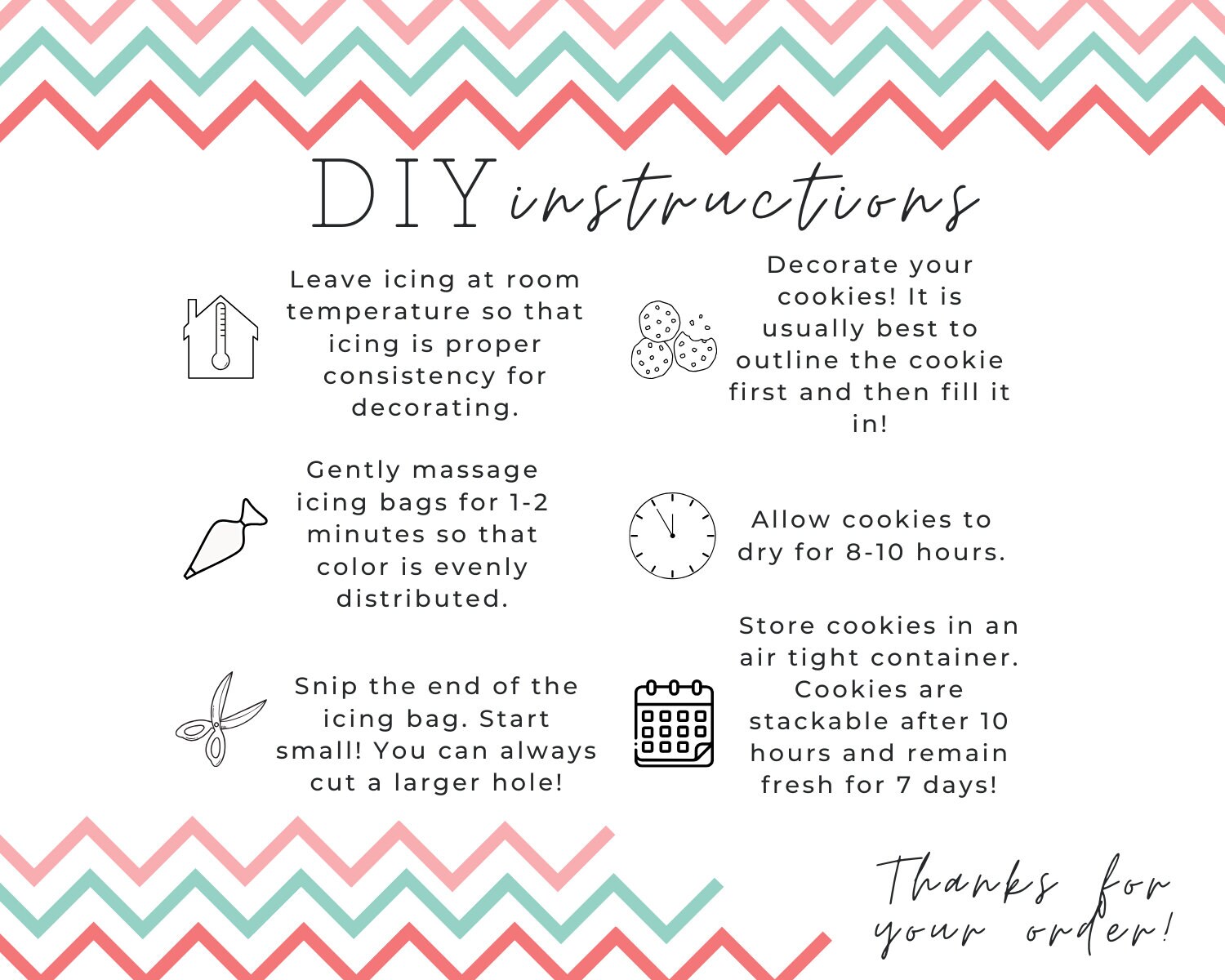 Geometric DIY Cookie Instructions