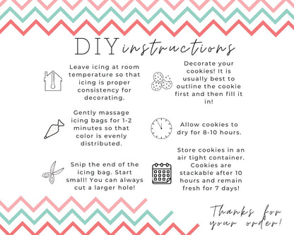 Geometric DIY Cookie Instructions