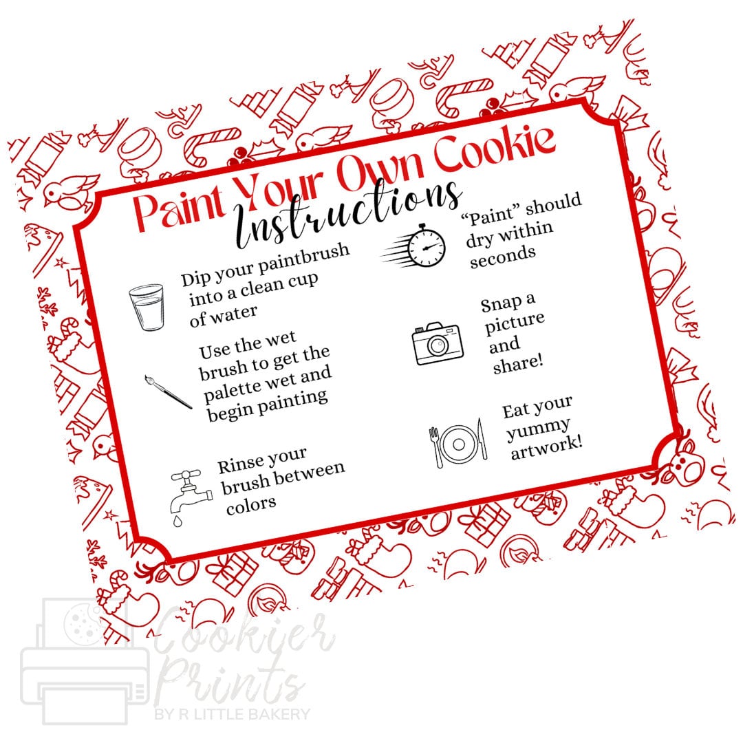 Christmas Festive Friends Paint Your Own Instruction Card