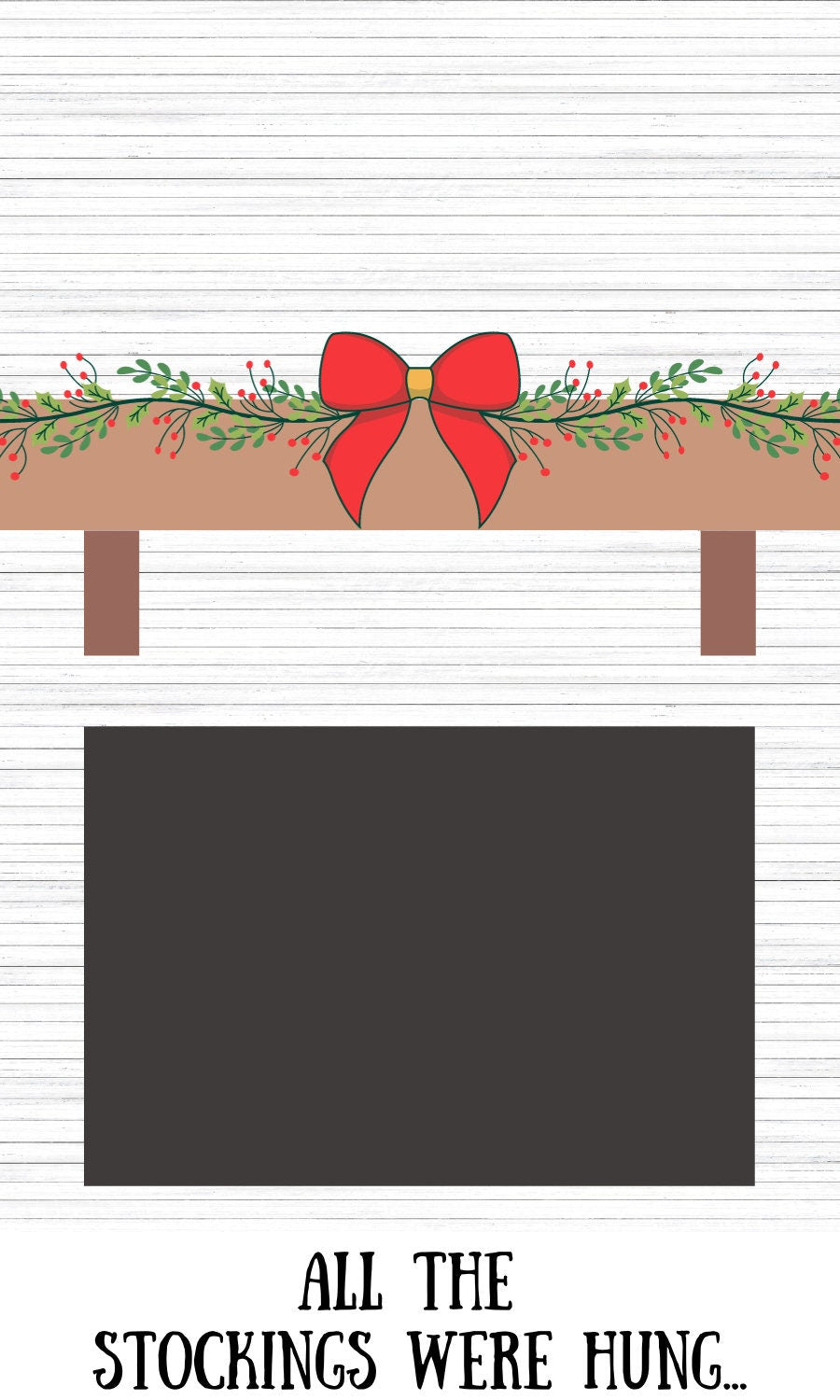 Christmas Mantle Cookie Card