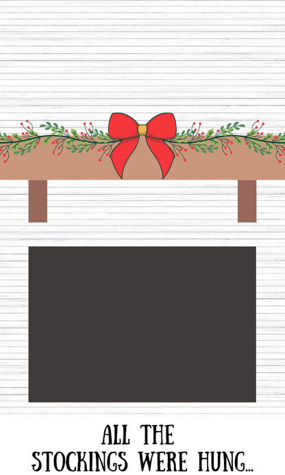 Christmas Mantle Cookie Card