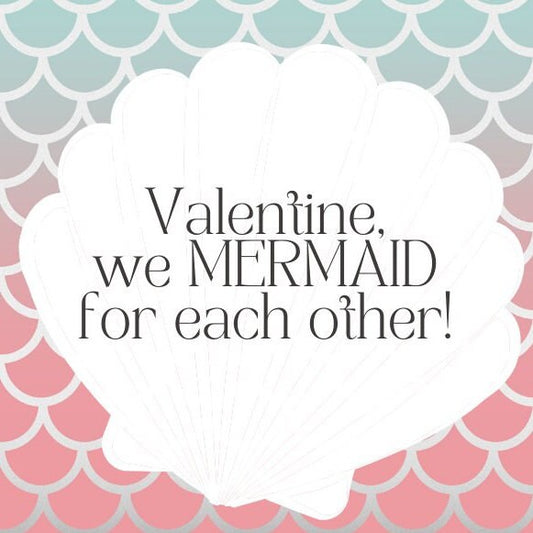 Valentine's Day Mermaid Cookie Tag (PDF Download)