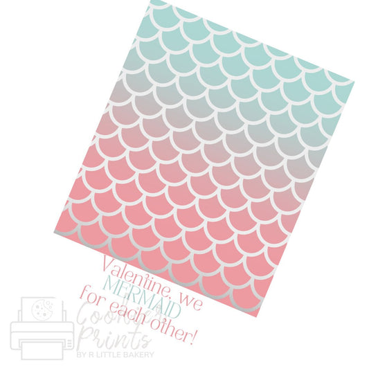 Valentine's "We Mermaid for Each Other" Cookie Card