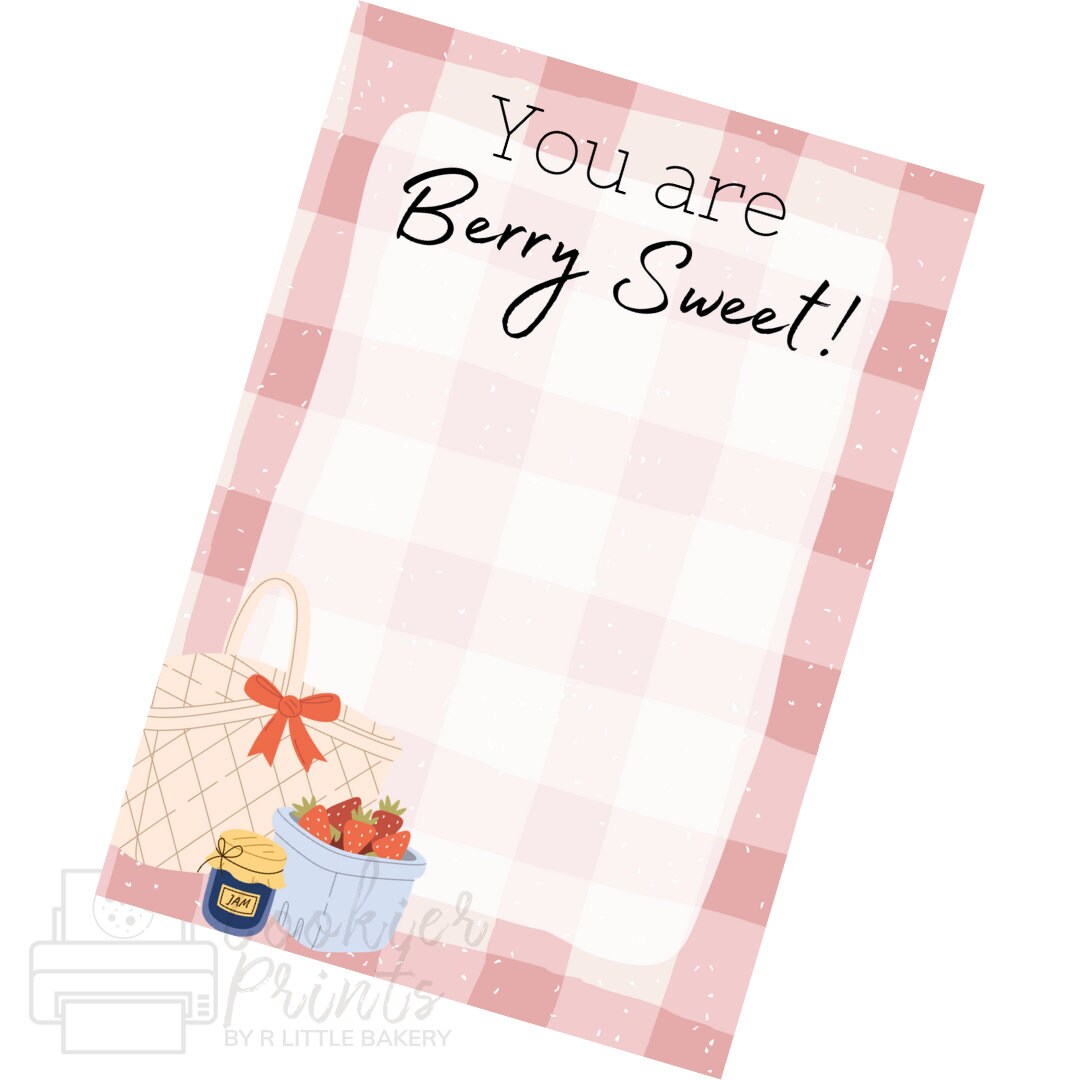 Valentine's "Berry Sweet" Cookie Card