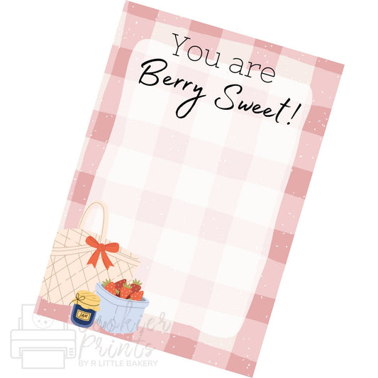 Valentine's "Berry Sweet" Cookie Card