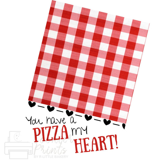 Valentine's "Pizza My Heart" Cookie Card