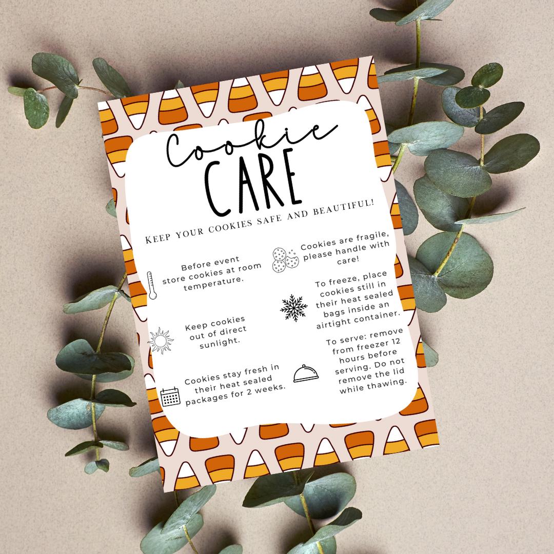 Candy Corn Halloween Fall Cookie Care Card