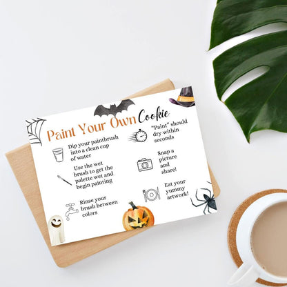 Halloween Paint Your Own Instruction Card