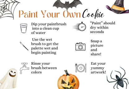 Halloween Paint Your Own Instruction Card