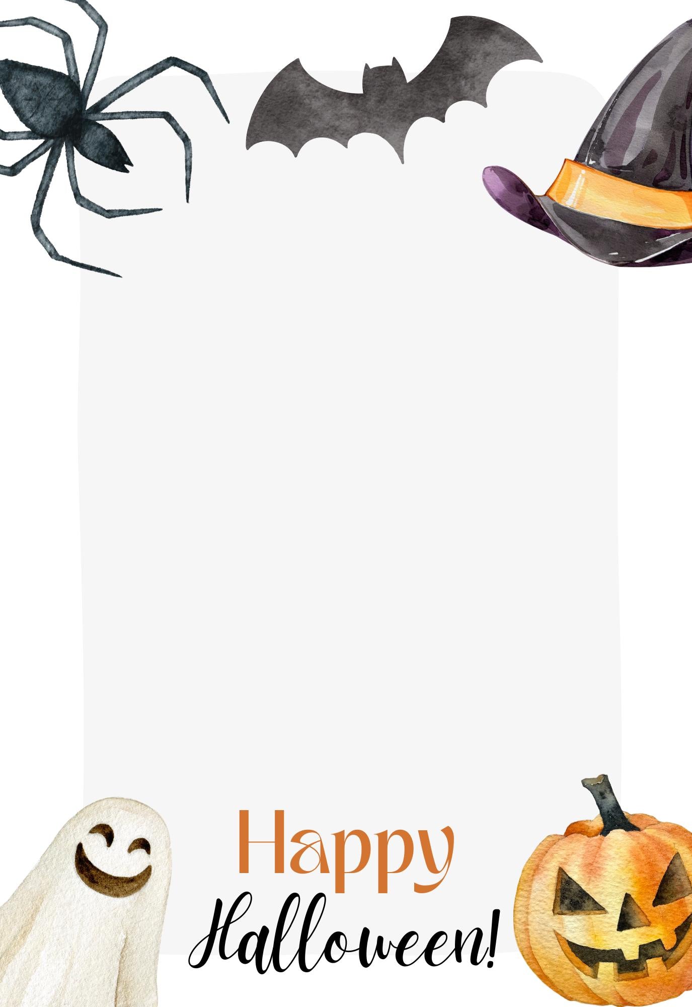 Halloween Watercolor Cookie Card