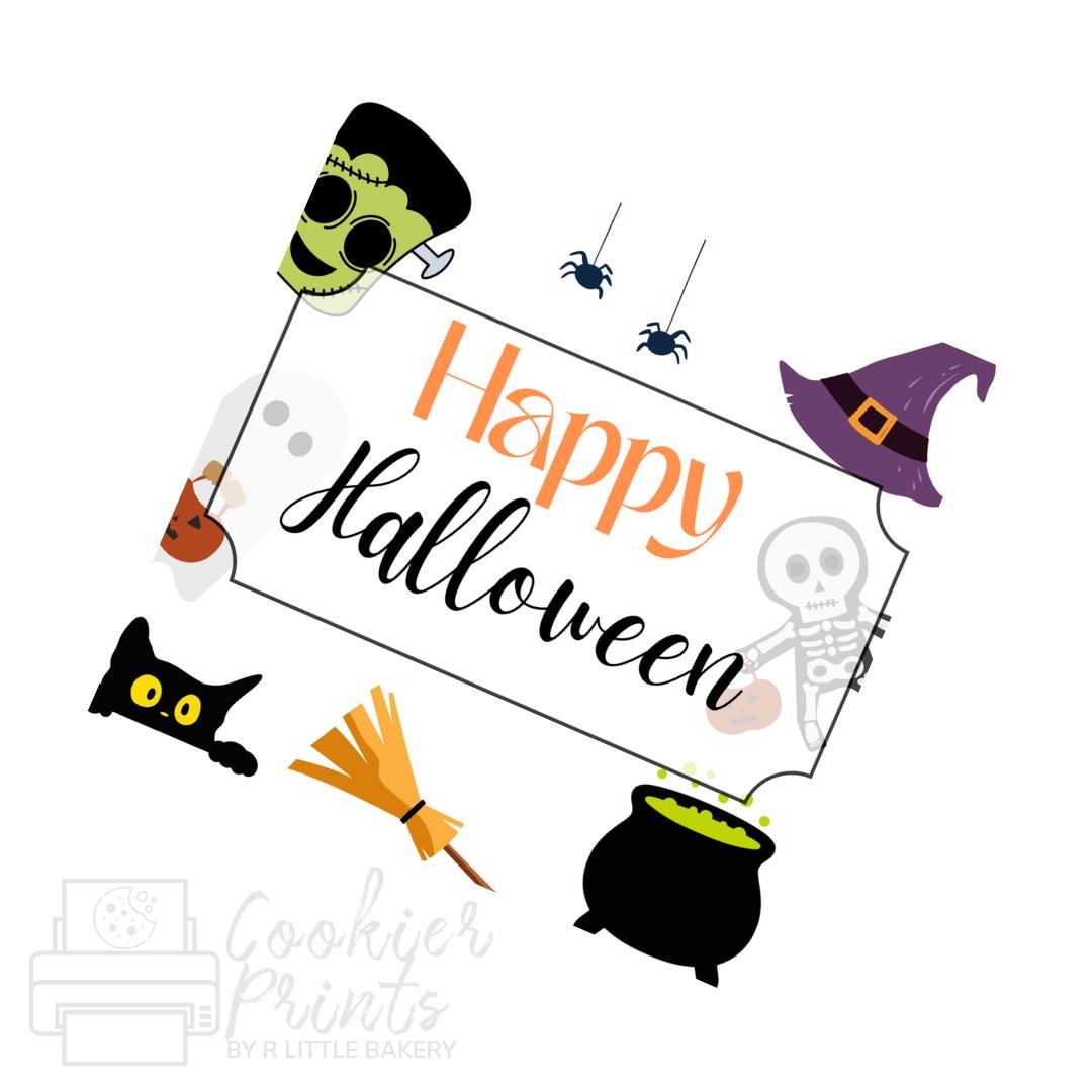 Halloween Friends Happy Halloween Cartoon Tag