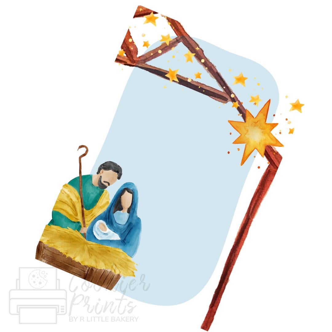 Christmas Nativity Cookie Card