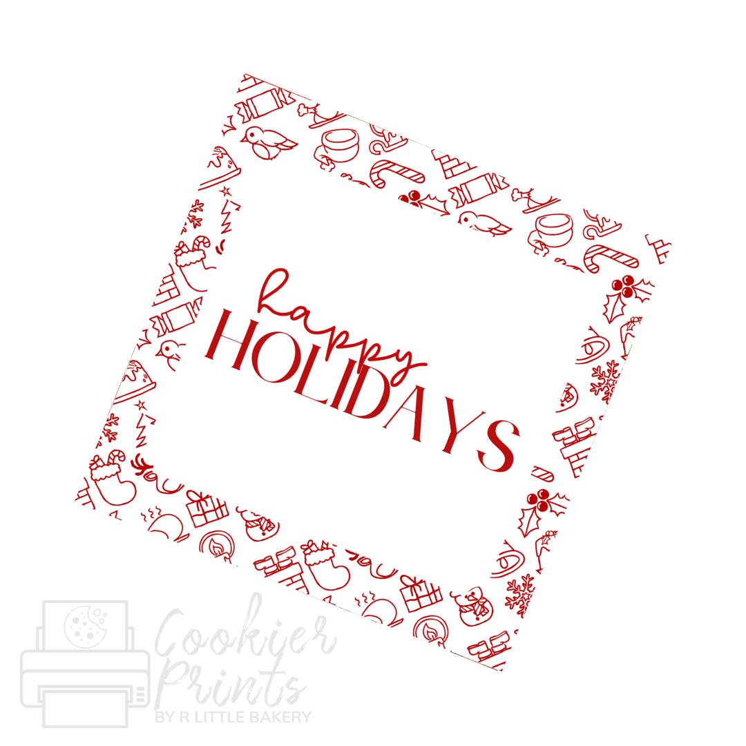 Christmas Festive Friends Happy Holidays Tag