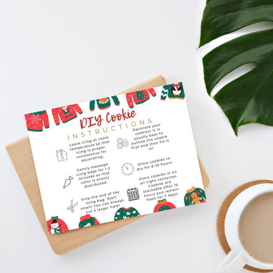 Christmas Ugly Sweater DIY Cookie Instructions