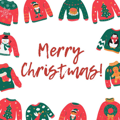 Ugly Sweater Christmas Cookie Tags (PDF Download)