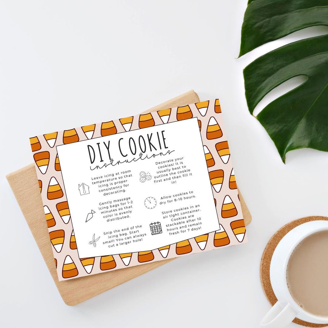 Candy Corn Halloween Fall DIY Cookie Instructions