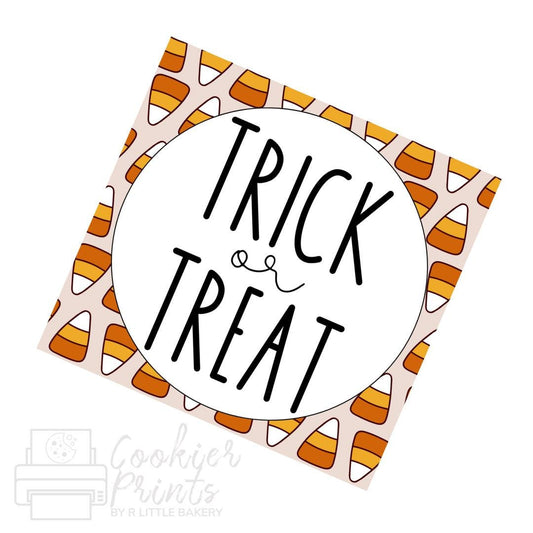 Candy Corn Halloween Trick Or Treat Tag
