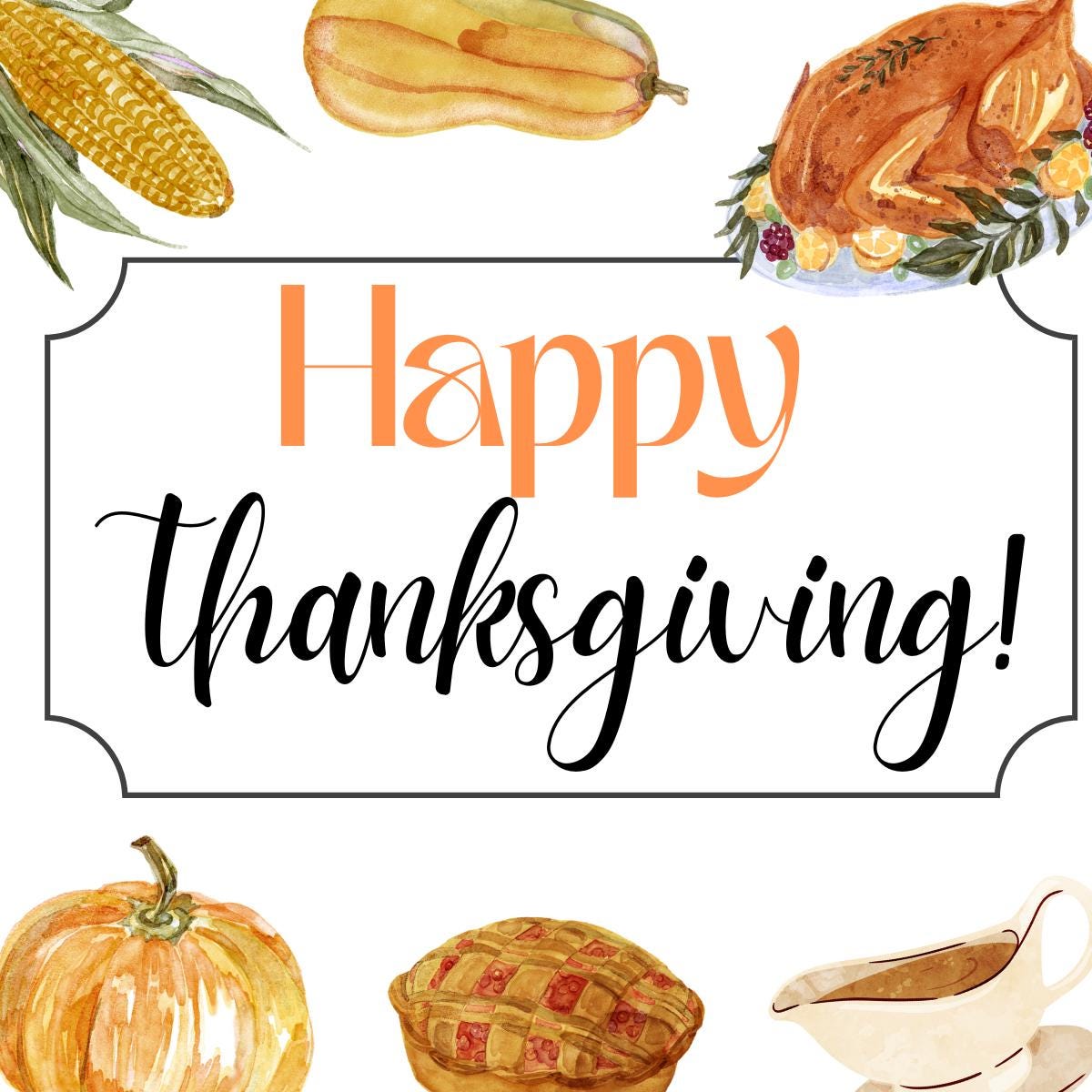 Thanksgiving Meal Happy Thanksgiving Tag