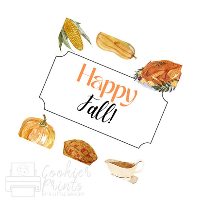 Thanksgiving Meal Happy Fall Tag