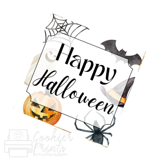 Halloween Cookie Tag Printables, 2" Square (PDF Download)