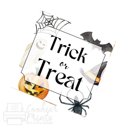 Halloween Cookie Tags, Printable Bakery Packaging (PDF Download)
