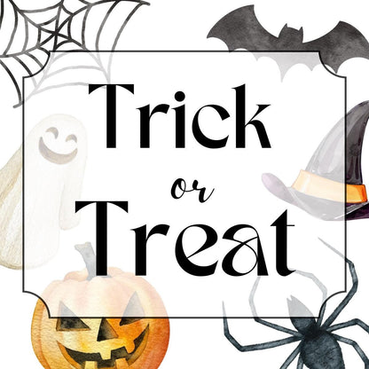 Halloween Cookie Tags, Printable Bakery Packaging (PDF Download)