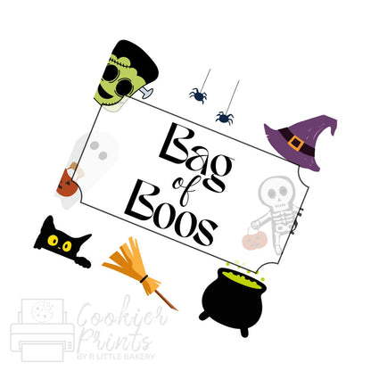 Halloween Friends Bag of Boos Cartoon Tag