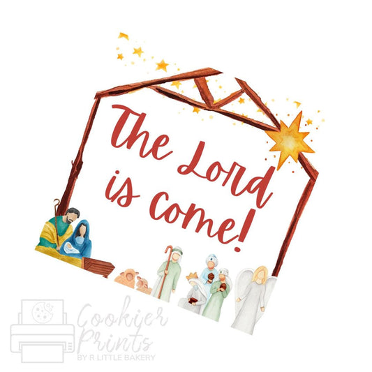 Christmas Nativity Scene The Lord is Come Tag