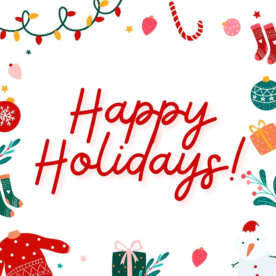 Christmas Retro Holiday Happy Holidays Tag