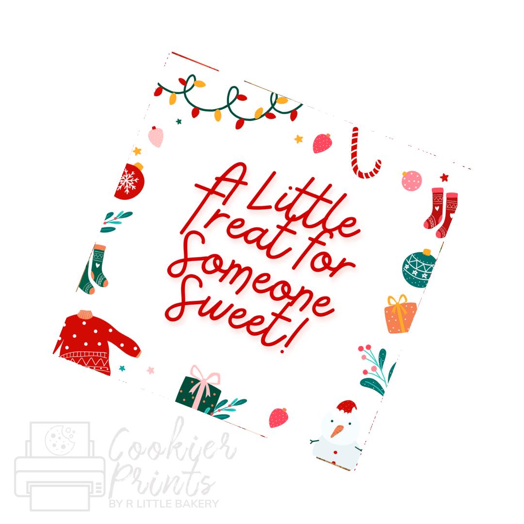 Christmas Retro Holiday A Little Treat Tag