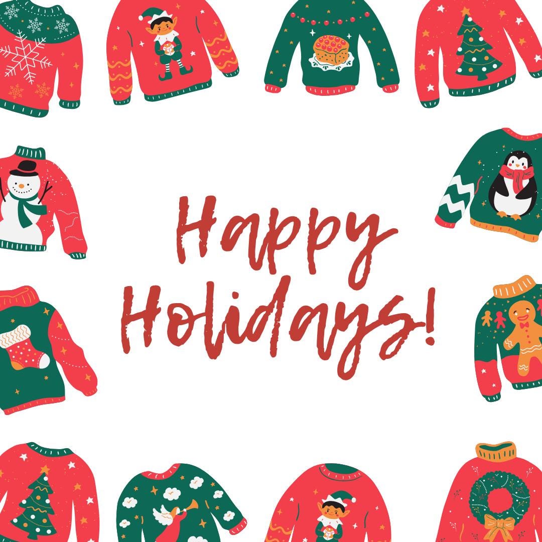 Christmas Ugly Sweater Happy Holidays Christmas Tag