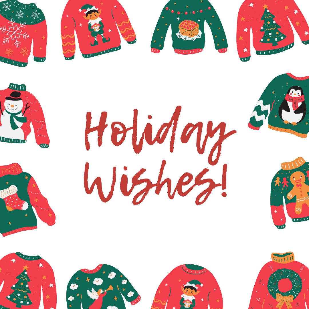 Christmas Ugly Sweater Holiday Wishes Christmas Tag