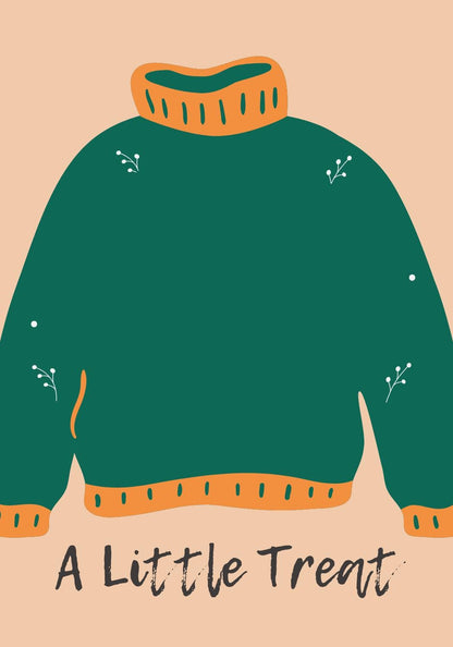 Christmas Ugly Sweater Green A little treat Cookie Card